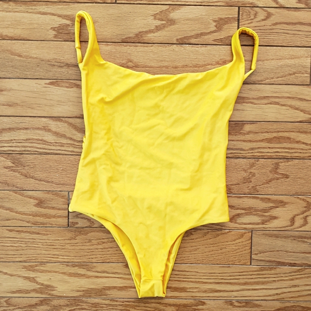 Sahara Ray Swim Yellow One Piece Bathing Suit